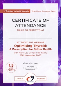 Mary Lou_Thyroid_Certificate of Attendance